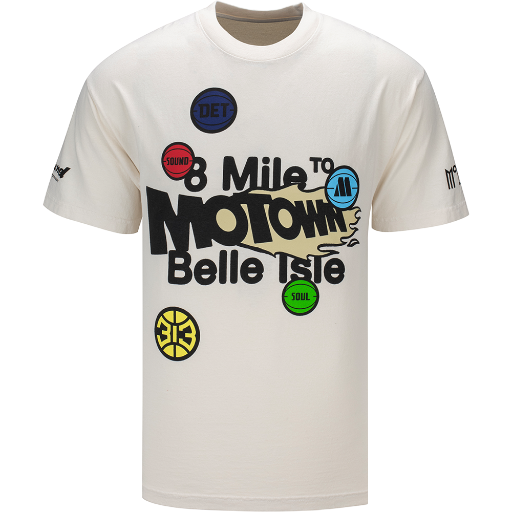 Pistons x Motown 8 Mile To Belle Isle Cream T-Shirt