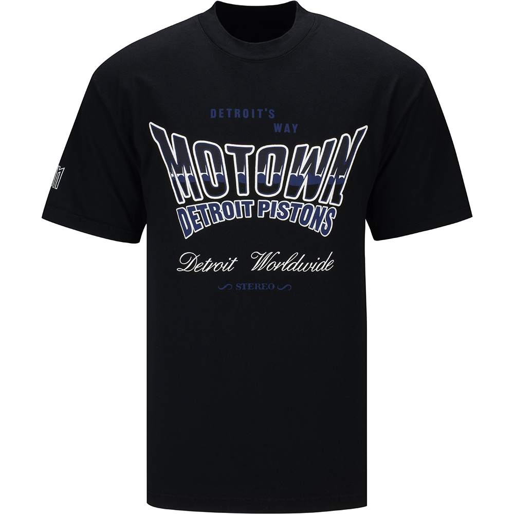 Pistons x Motown Detroit’s Way Black T-Shirt Front