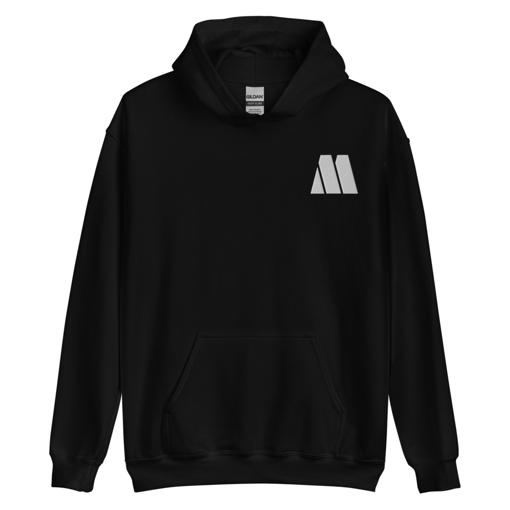 Logo Tonal Hoodie - Black front