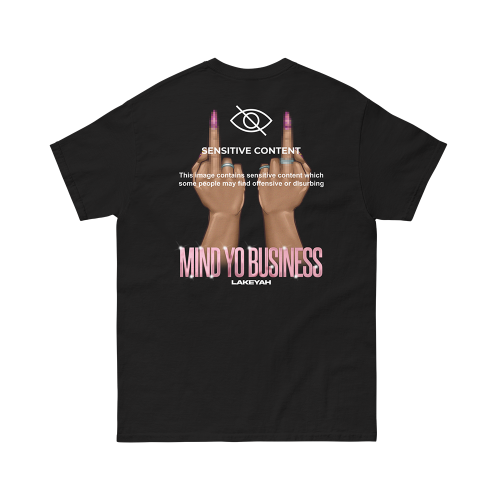 "Sensitive Content" Tee Back