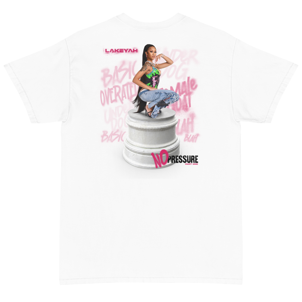 "No Pressure" Tee (White) Back