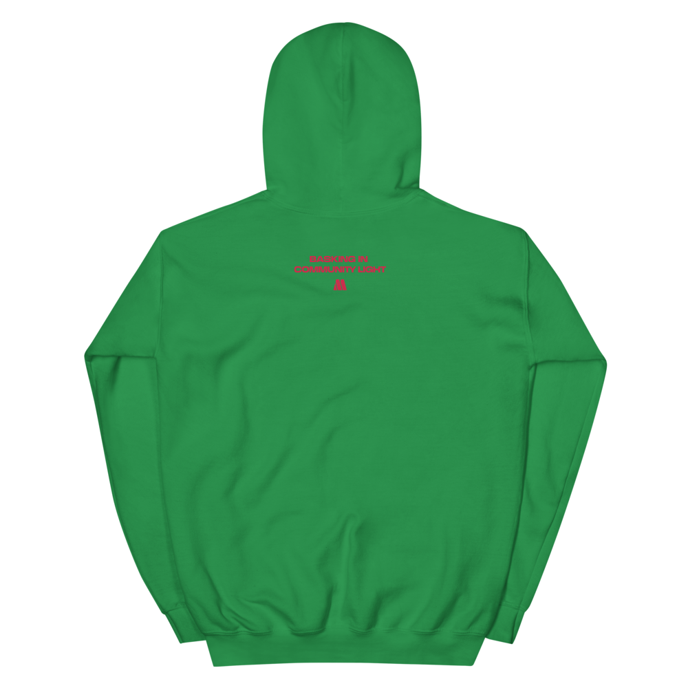 Green "Community Light" Hoodie Back