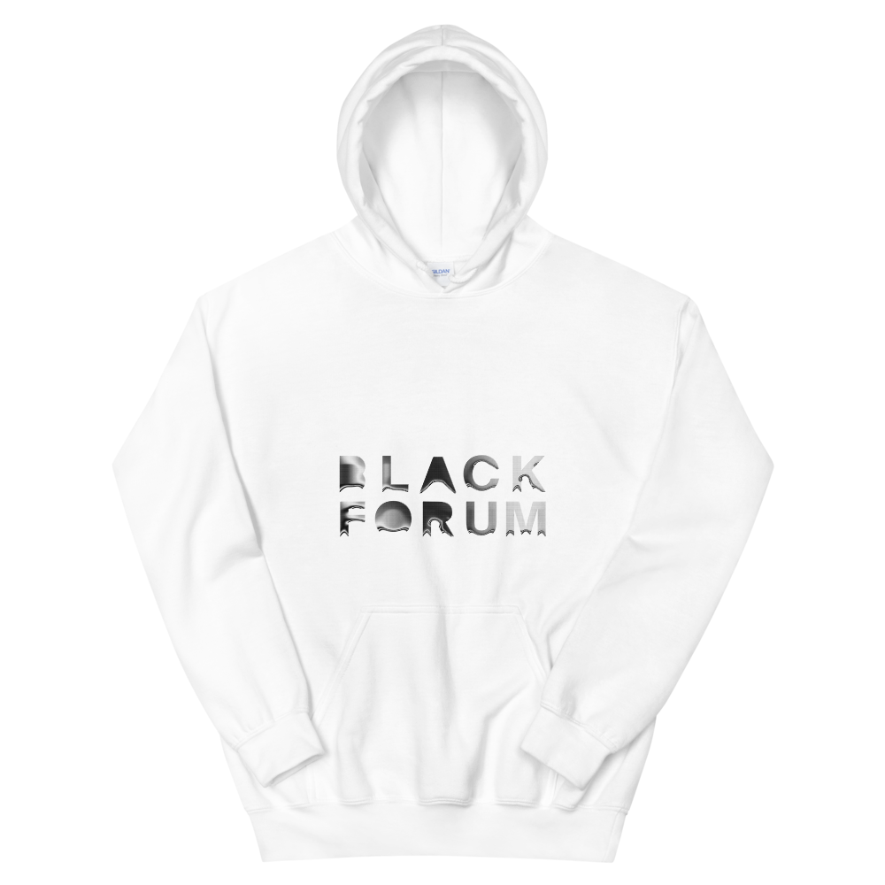 "Black Forum" Logo White Hoodie