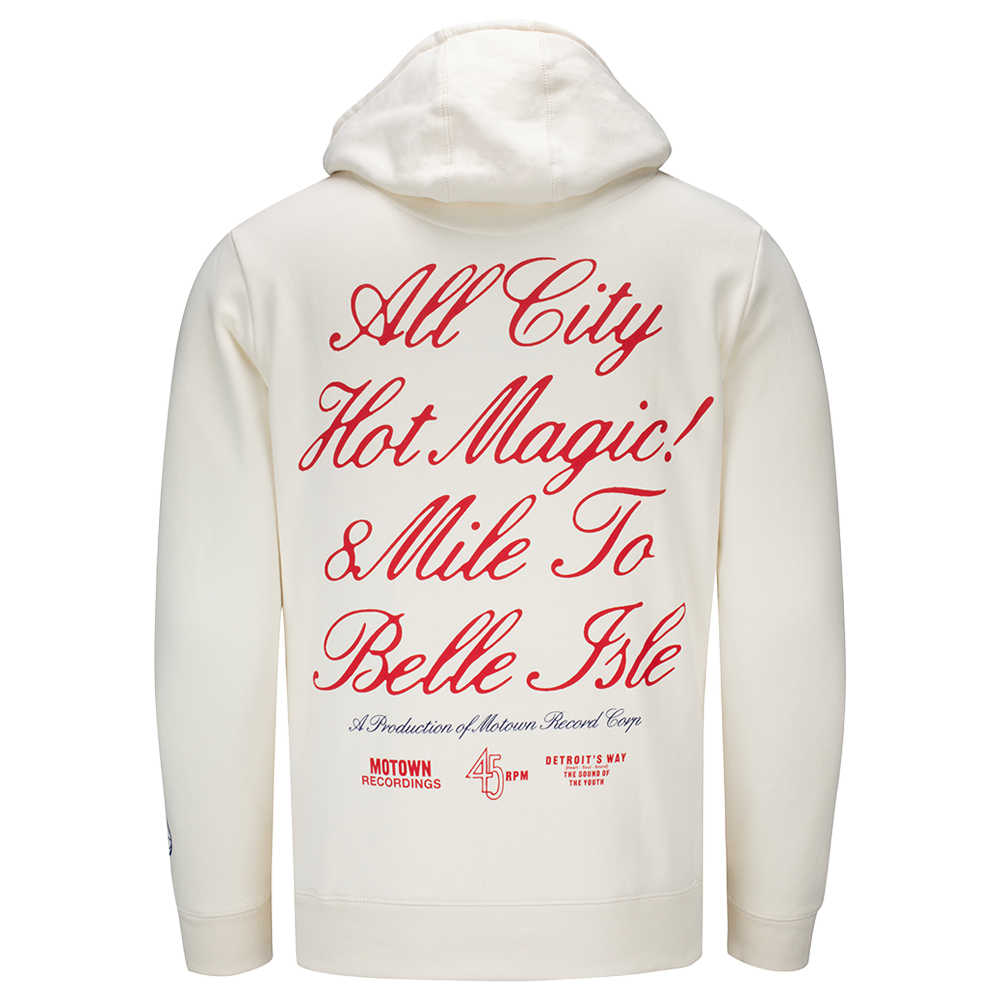 Pistons x Motown All City Hot Magic Cream Hoodie Back