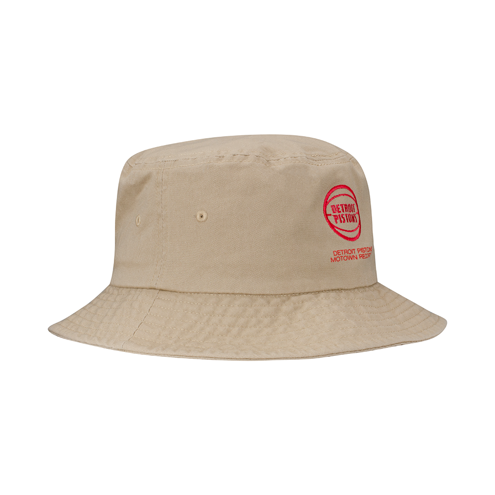 Pistons x Motown Embroidered Sand Bucket Hat Right