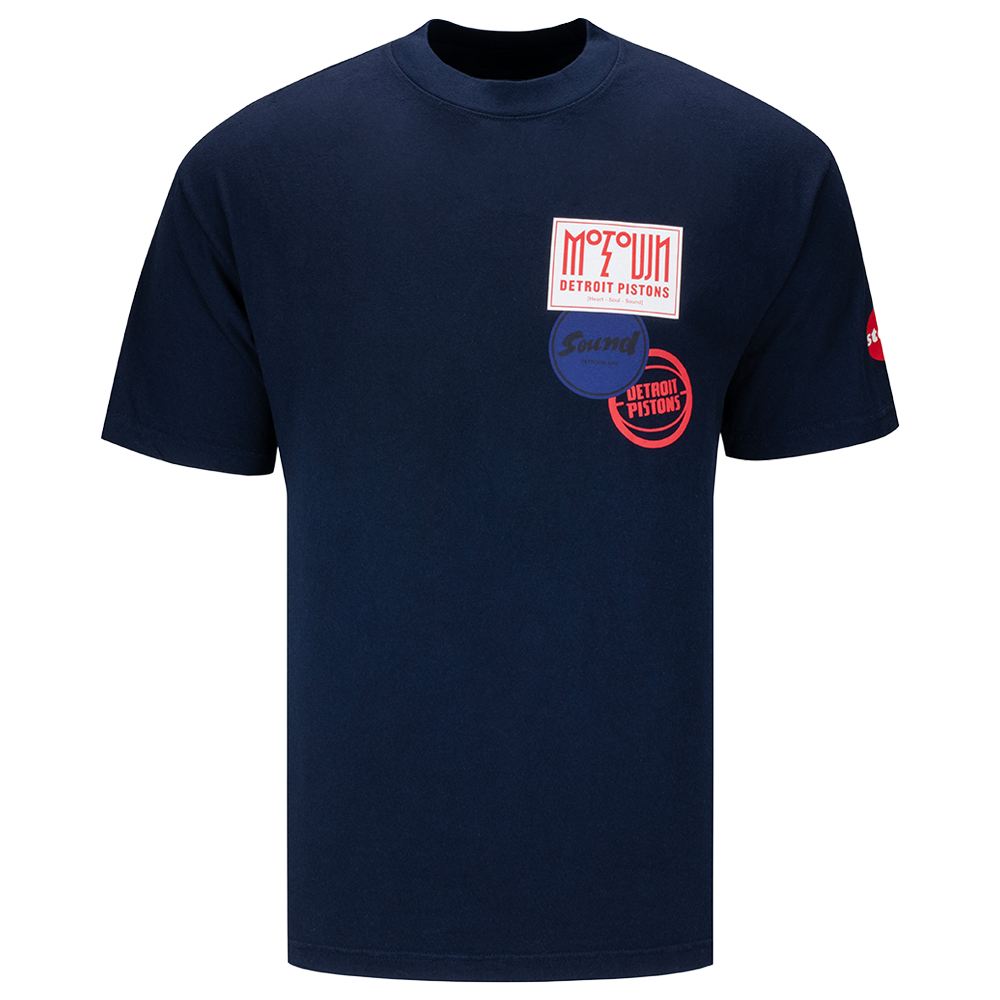 Pistons x Motown Sound Of The Youth Navy T-Shirt Front