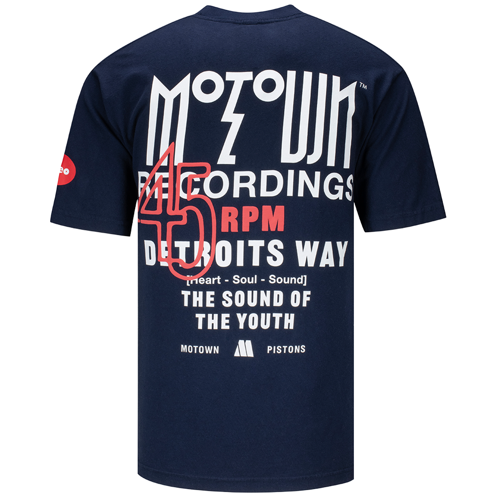 Pistons x Motown Sound Of The Youth Navy T-Shirt Back