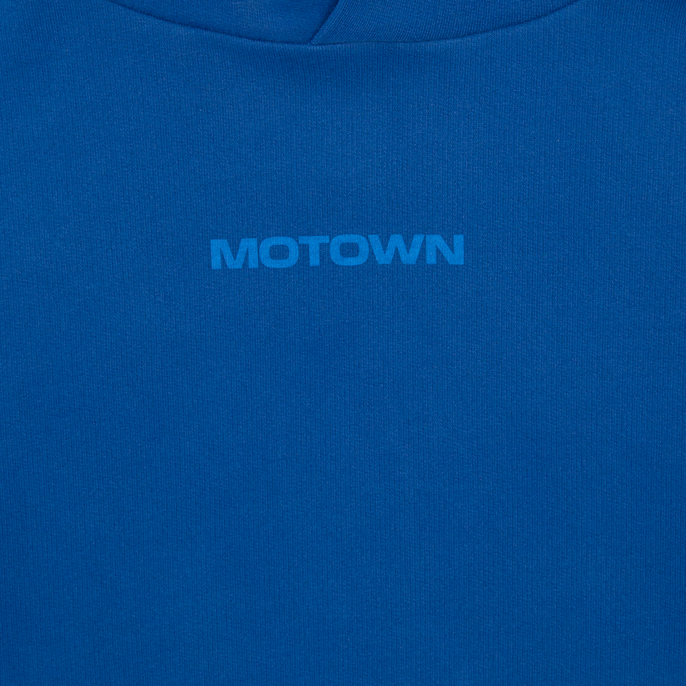Blue Motown Essentials Hoodie Logo