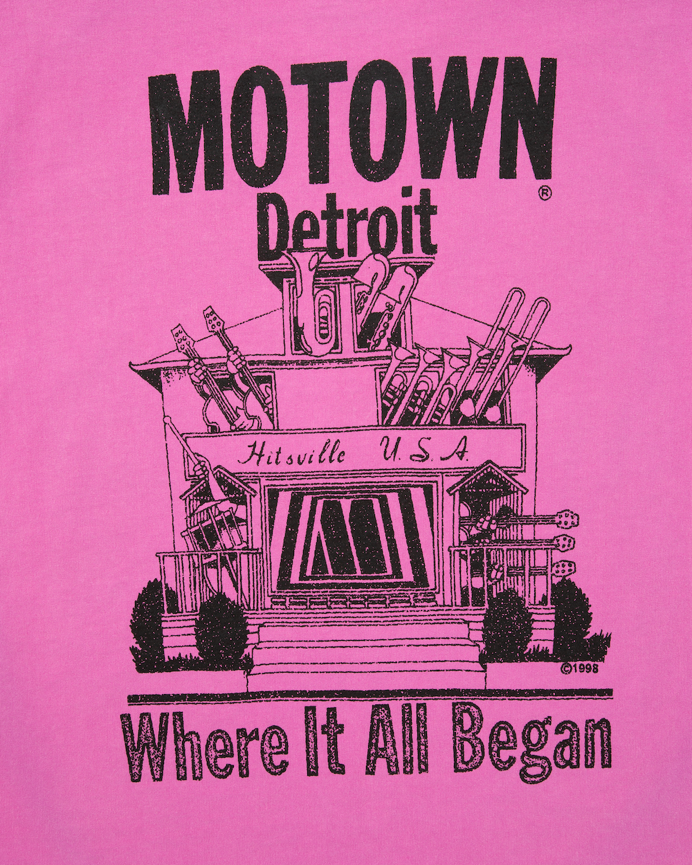 Pink "Where It All Began" Tee close up