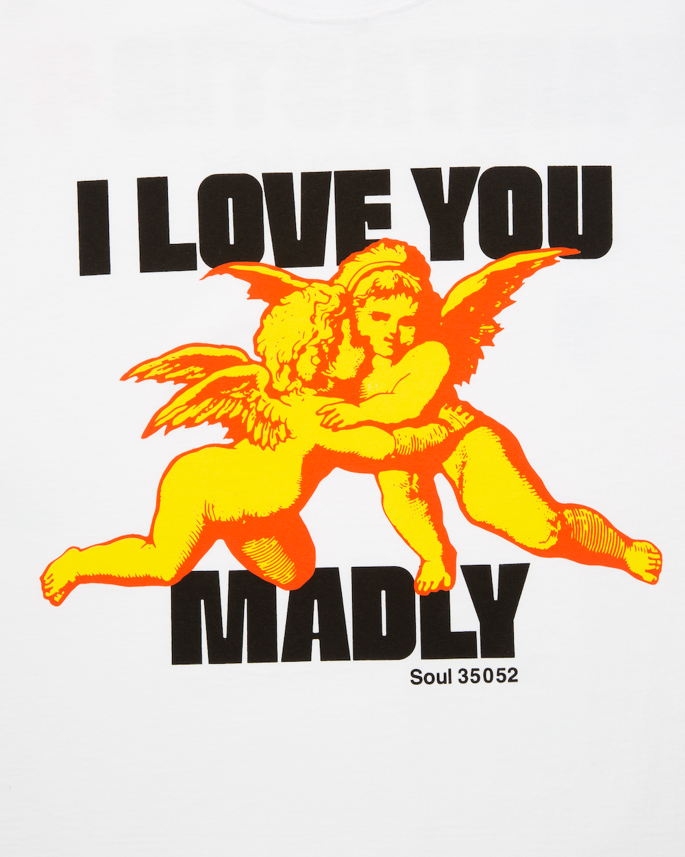White "Love You Madly" logo