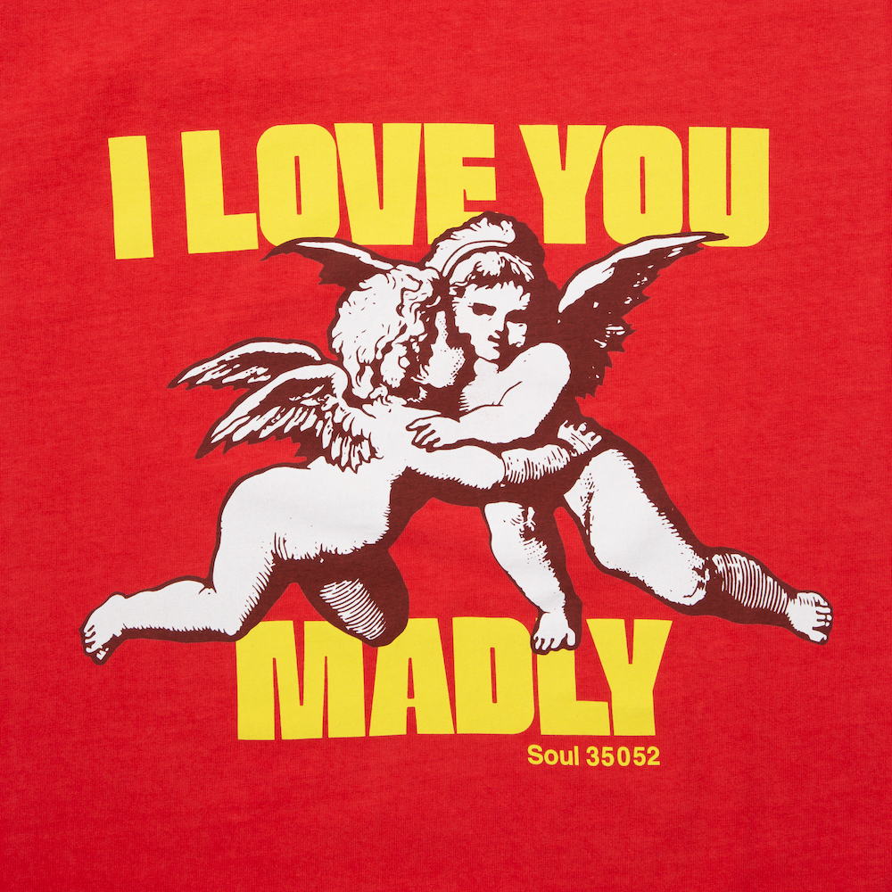 Red "Love You Madly" Tee logo