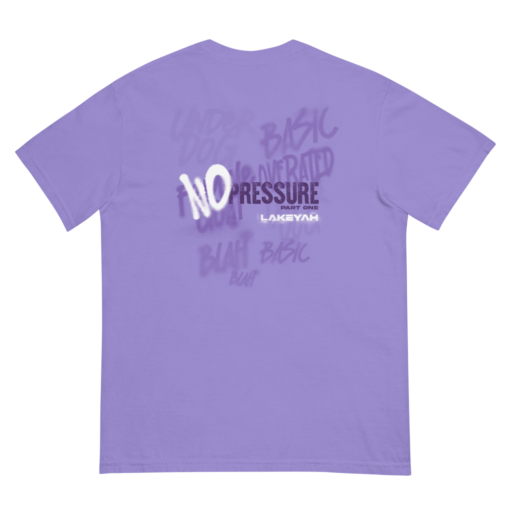 "No Pressure" Tee (Purple) Back