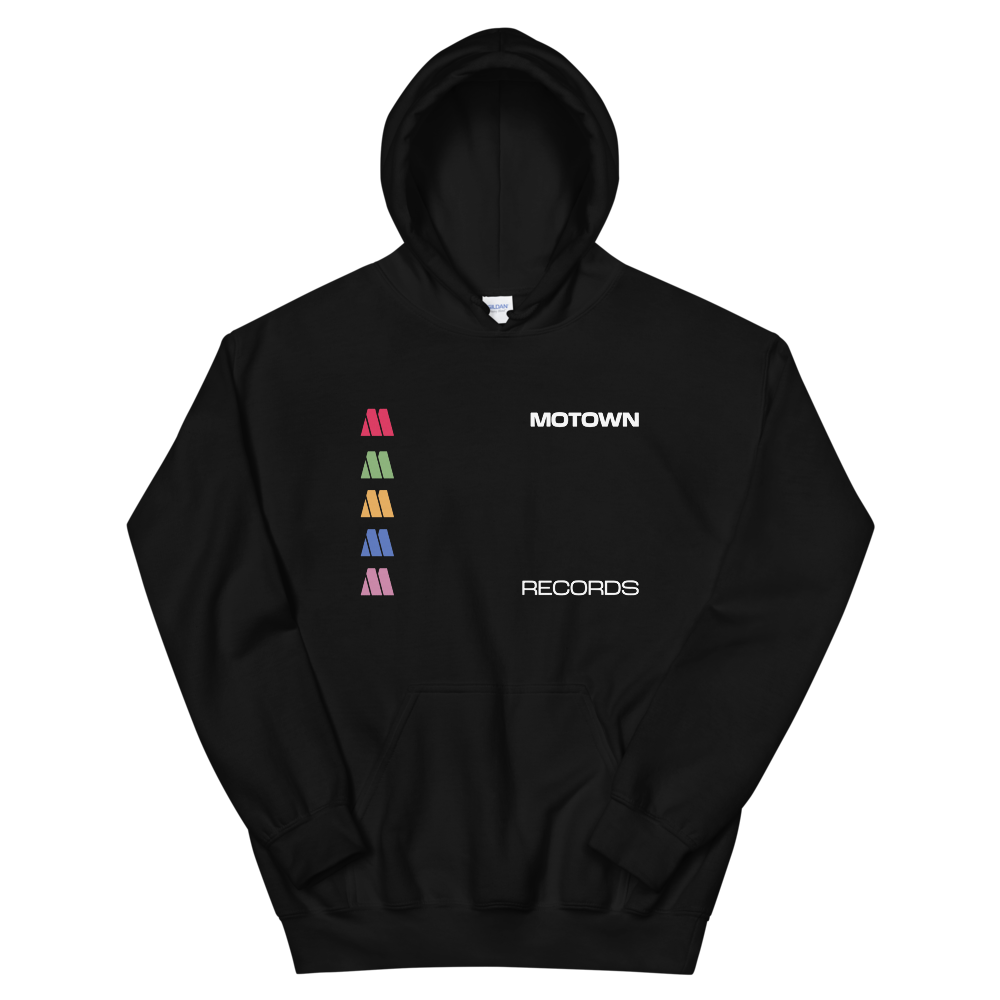 Black Stacked Motown Hoodie Front