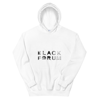 "Black Forum" Logo White Hoodie